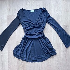 Princess Polly | Black Wrap Mini Dress | US 4